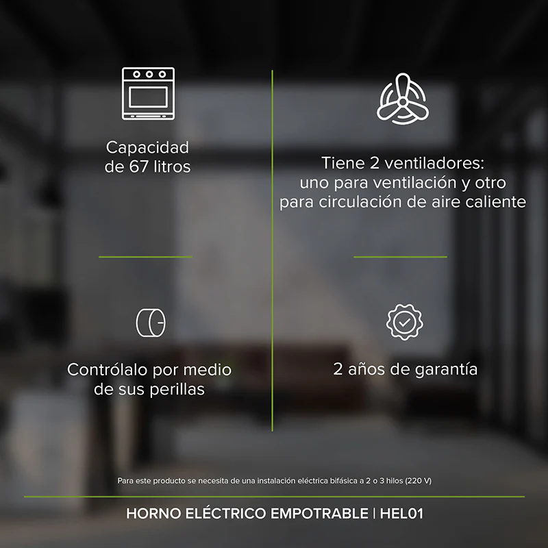 HORNO ELECTRICO 220V 9 FUNCIONES F-HEL01 AVERA