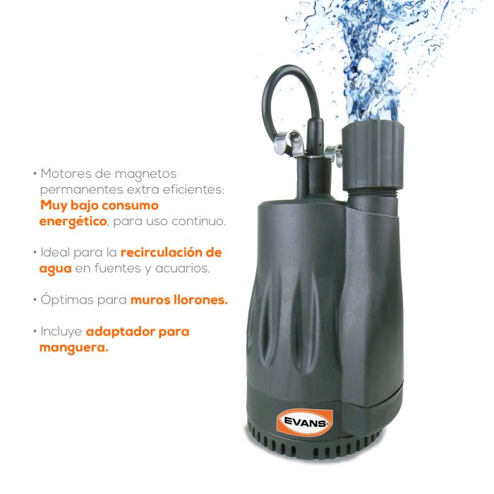 BOMBA SUMERG DE FUENTE 200W C/FLOTAFOR