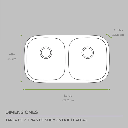 TARJA DE SUBMONTAR CON 2 TINAS AC INOX F-PAF04U AVERA