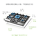 PARRILLA DE COCCION A GAS 5 QUEMADORES AC INOX F-AI5 AVERA