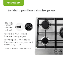 PARRILLA DE COCCION A GAS 5 QUEMADORES AC INOX F-AI5 AVERA