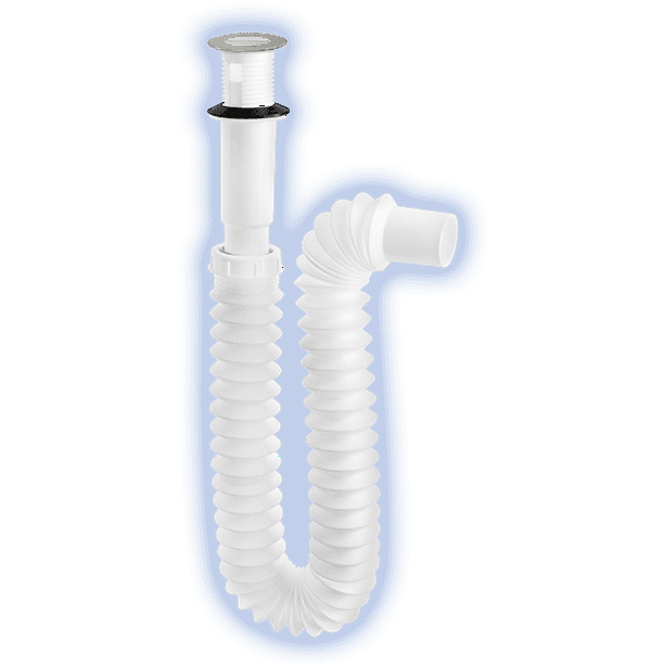 CESPOL FLEXIBLE P/LAVABO C/CUBIERTA AC INOX 80CM FLEXIMATIC