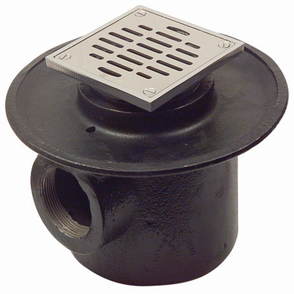 COLADERA CUADRADA DE REJILLA DE UNA BOCA BASE ANCHA PARA PISO 124WRC URREA