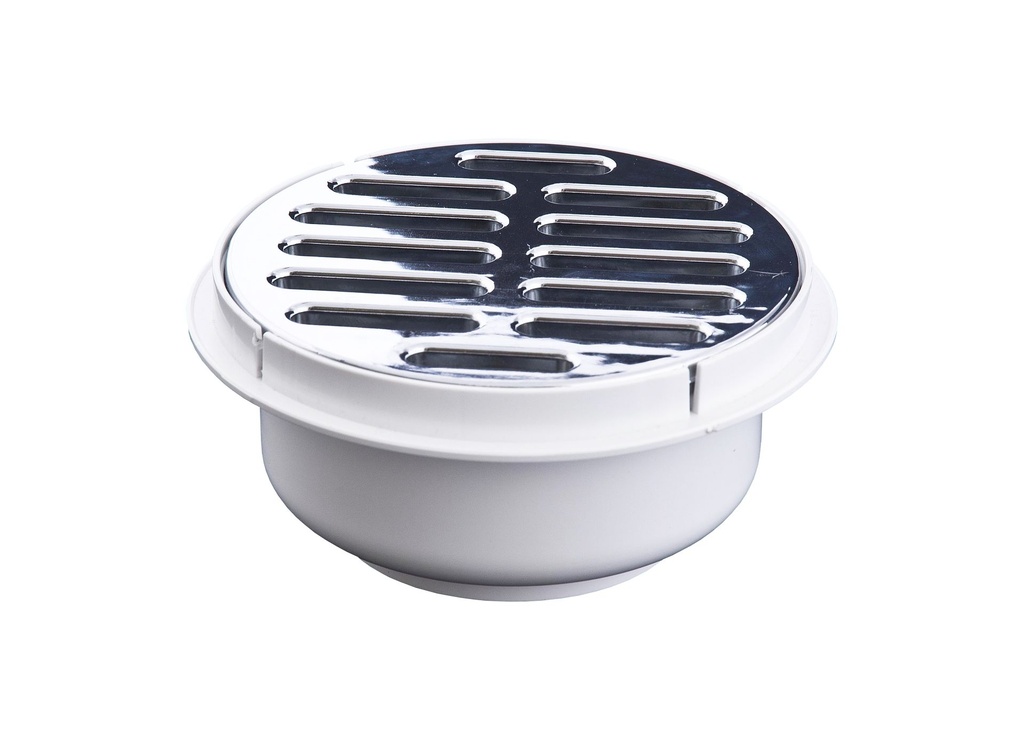 COLADERA REDONDA DE REJILLA SALIDA UNIVERSAL CROMO 170 URREA