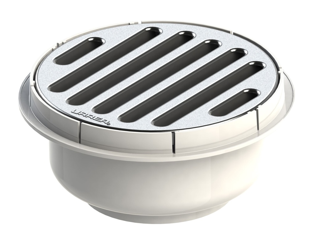 COLADERA REDONDA DE REJILLA CON SALIDA UNIVERSAL INOX 174 URREA