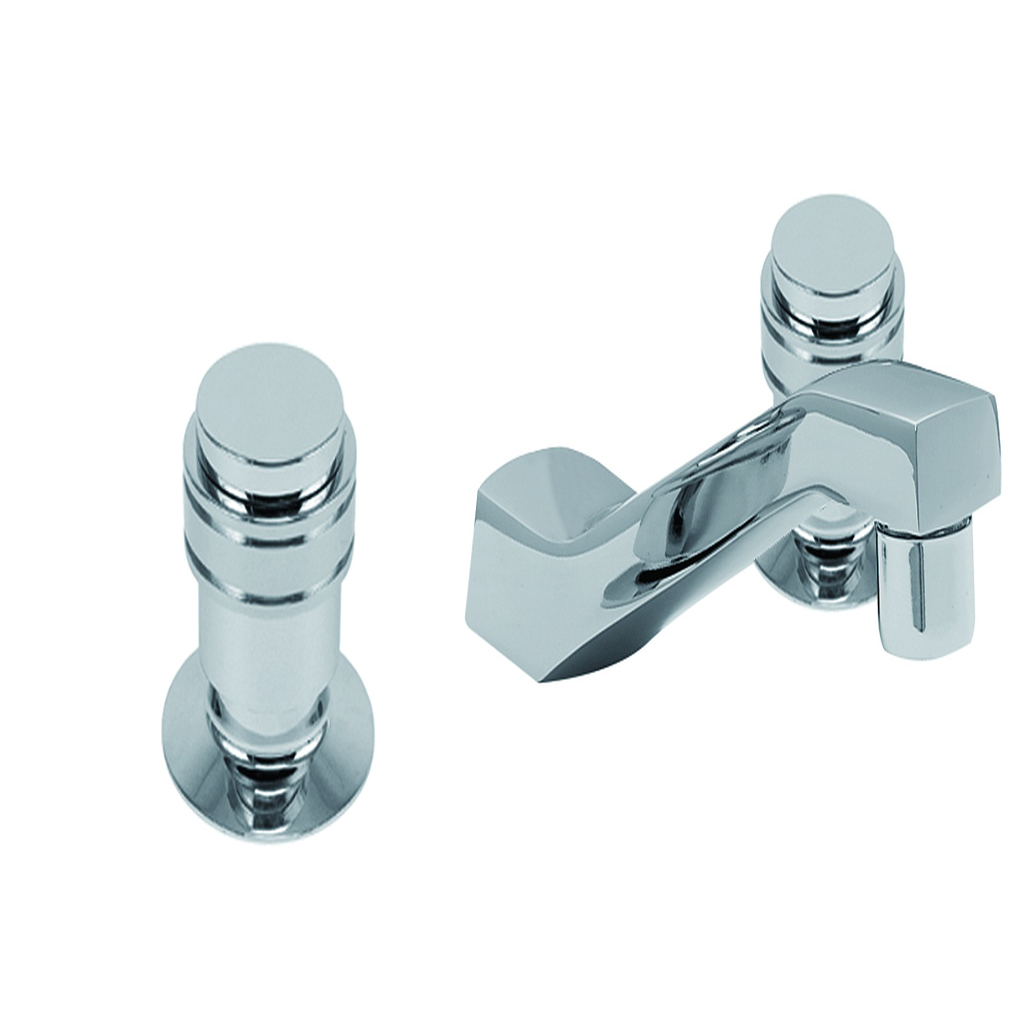 MEZCLADORA PARA LAVABO TALADROS SEPARADOS SIN DESAGUE AUTOMATICO CROMO 252SA URREA