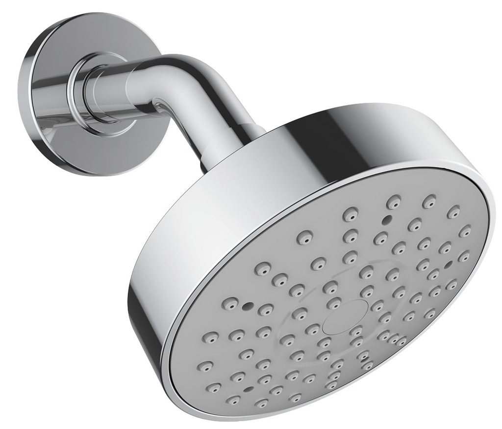 REGADERA A PARED CON BRAZO Y CHAPETON 10 CM CROMO 3026B URREA