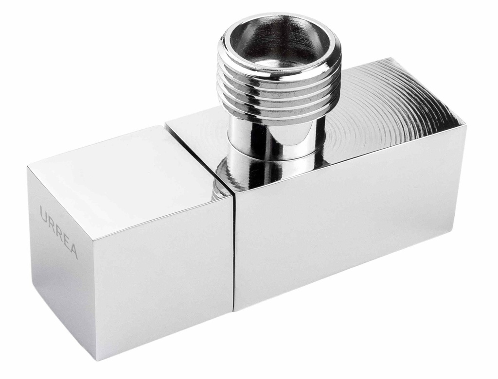 LLAVE ANGULAR 1/4 DE VUELTA LATON CROMO CUADRADA  F-403 URREA