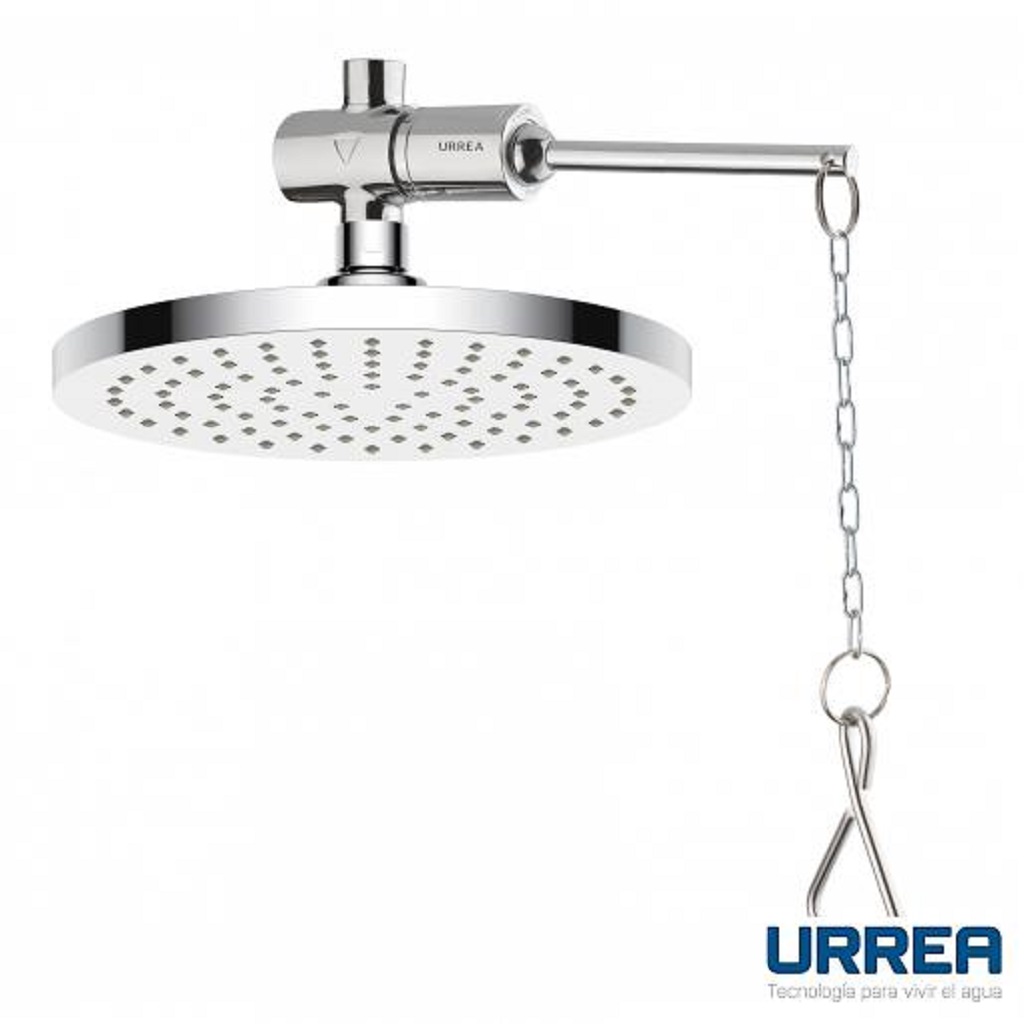 REGADERA CON CADENA DE PLATO REDONDA CROMO 49.4905.21 URREA