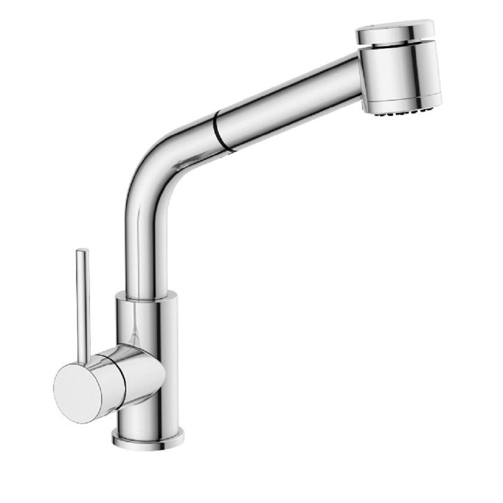 MONOMANDO PARA FREGADERO CON NARIZ RETRACTIL CROMO 9450 URREA