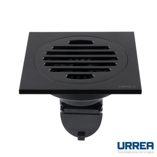 COLADERA CUADRADA DE REJILLA REDONDA NEGRA CCRRINOX.37 URREA