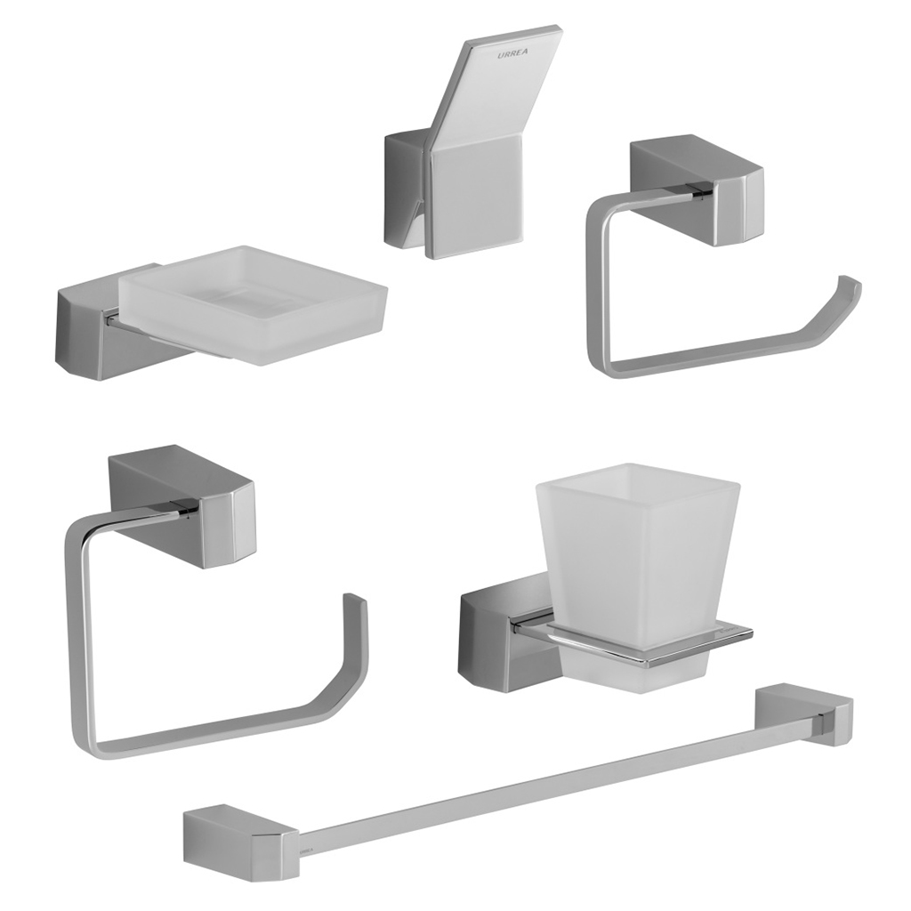 JUEGO DE ACCESORIOS CROMO QUADROF-CU.20 URREA