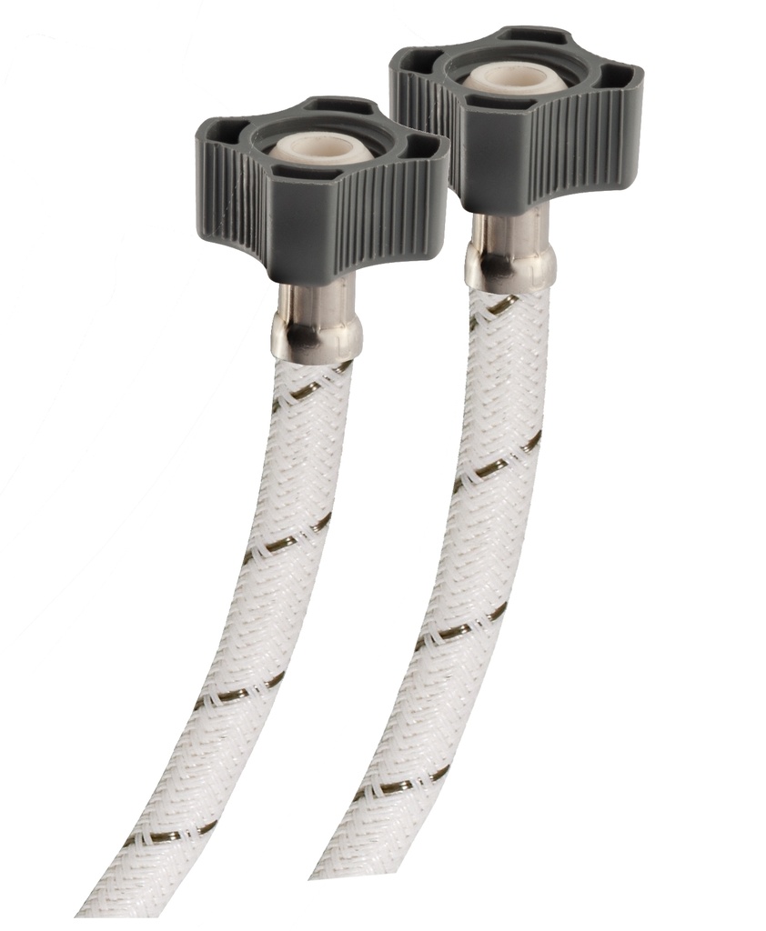 MANGUERA PARA LAVABO, TRAMADO DE NYLON BLANCO F-LBPP40 URREA