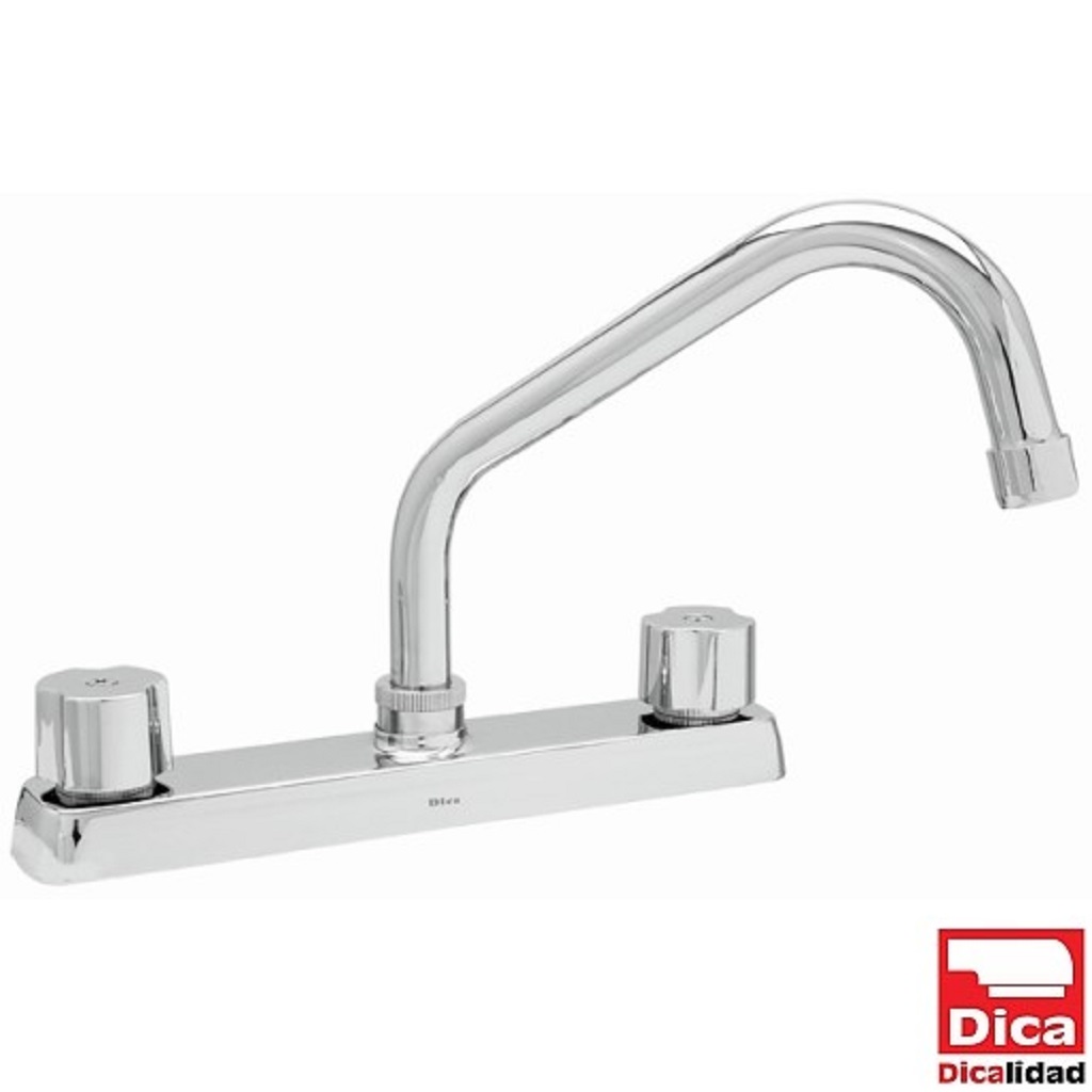 MEZCLADORA PARA FREGADERO 8" CUELLO CORTO F-4317 DICA