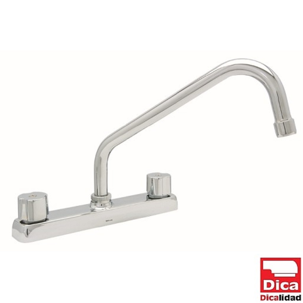 MEZCLADORA PARA FREGADERO 8" C/CART 1/4 VUEL DICA F-