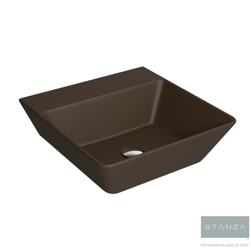 LAVABO RECTANGULAR DE SOBREPONER KADER MARRON F-71.7118.24 STANZA*****