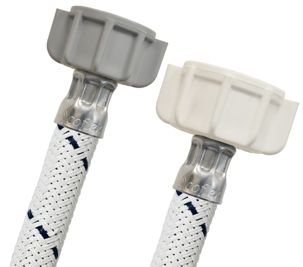 MANGUERA PARA SANITARIO VINILO BCO. 35 CM 1/2" A.M. x 7/8" A.M. F-CVSB-A35 COFLEX"