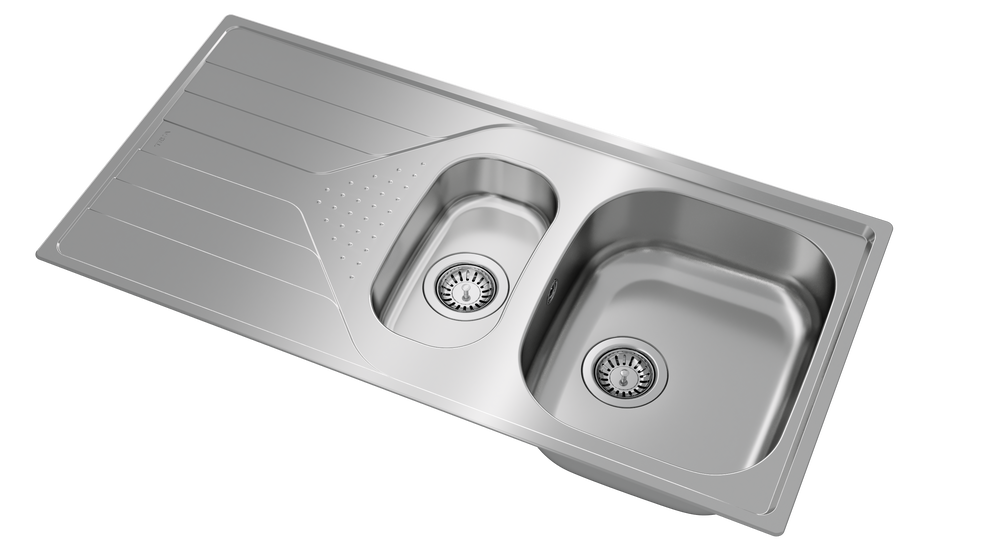 TARJA DE EMPOTRAR DE 2 TINAS MODELO UNIVERSE 60 T-XP 1½B 1D TEKA