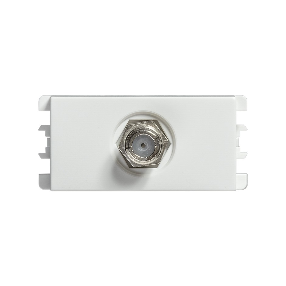 TOMA TV COAXIAL TIPO F BLANCO S26
