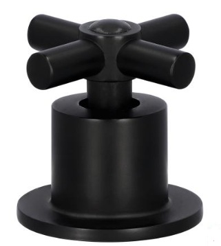 JUEGO DE MANERALES GRANDES CON CHAPETON PARA REGADERA NEGRO MATE MCN.2 URREA