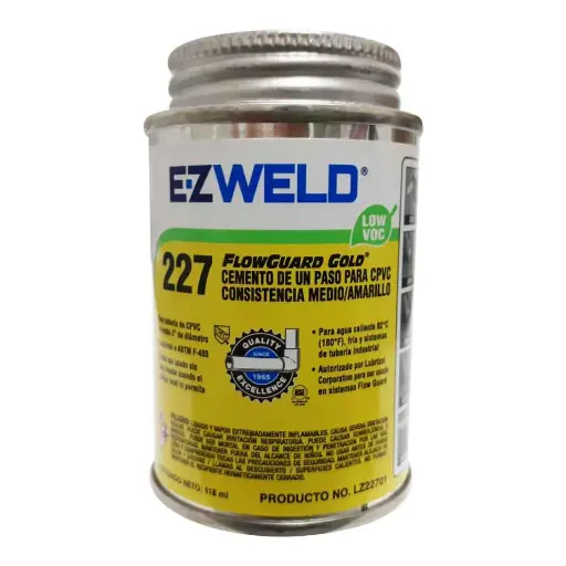 PEGAMENTO PARA CPVC EZ-227 AMARILLO EZ-WELD