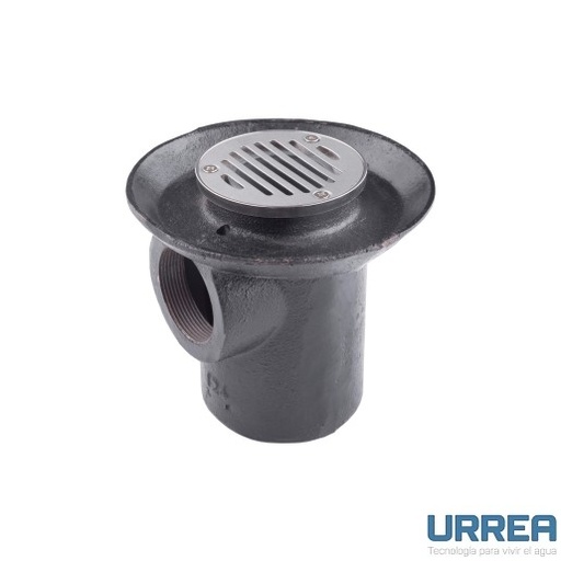 [0504F124] COLADERA REDONDA DE REJILLA PARA PISO DE UNA BOCA CROMO 124 URREA