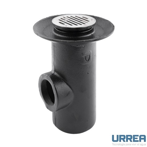 [0504F124L] COLADERA REDONDA LARGA PARA PISO DE UNA BOCA 124L URREA