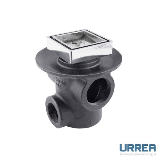 [0504F125RCI] COLADERA CUADRADA DE REJILLA DE TRES BOCAS PARA INSERTO CERAMICO 125RCI URREA