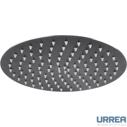 [0504F2225INOX2] REGADERA DE PLATO REDONDA 25 CM SIN BRAZO NEGRO F-2225INOX.2 URREA