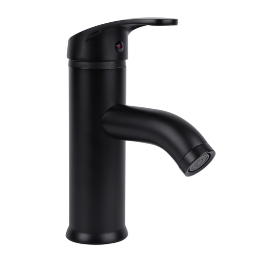 [0505F44342] MONOMANDO PARA LAVABO CORTO ECOLOGICO NEGRO MATE F-4434.2 DICA