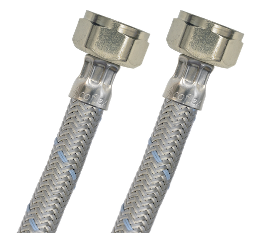 [0127CLLA55] MANGUERA PARA LAVABO Y/O FREGADERO AC. BASICO 55 CM 1/2" F.I.P x 1/2" F.I.P F-LL-A55 COFLEX"