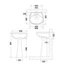 LAVABO AUSTRIA BLANCO ORION 3 ORIFICIOS