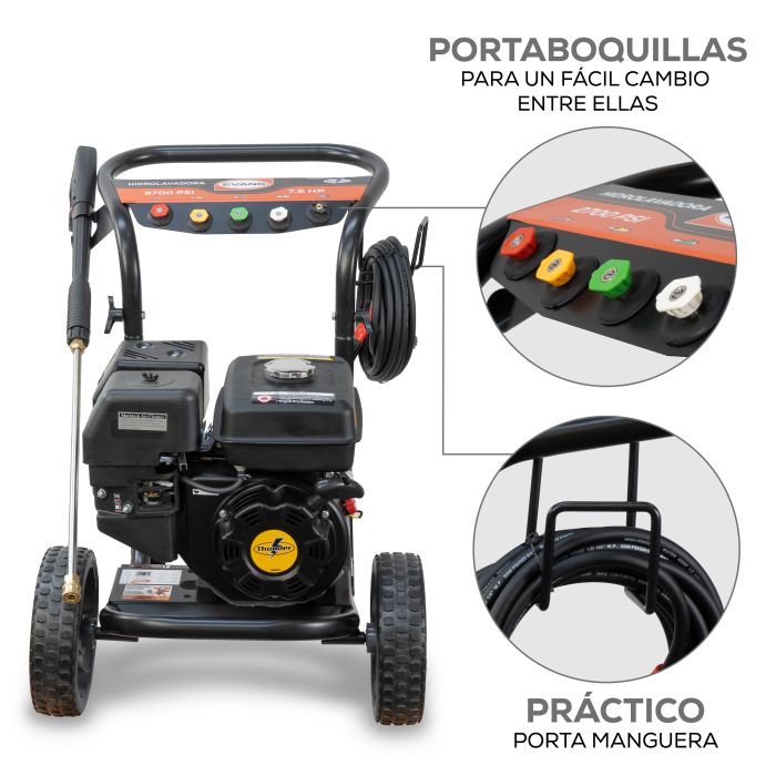 HIDROLAVADORA 2700 PSI 7 1/2 HP THUNDER GASOLINA