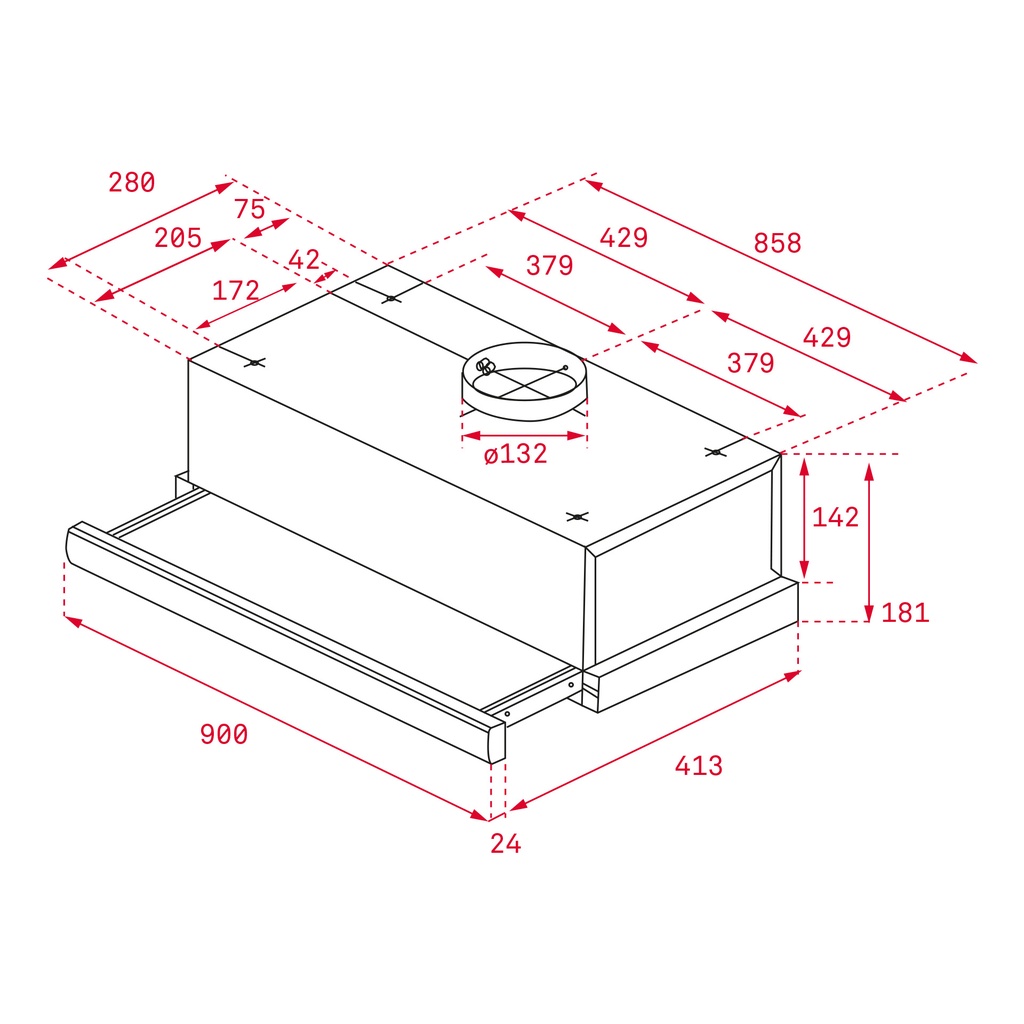 CAMPANA DE EMPOTRAR MODELO TL 9310 INOX 40474391 TEKA