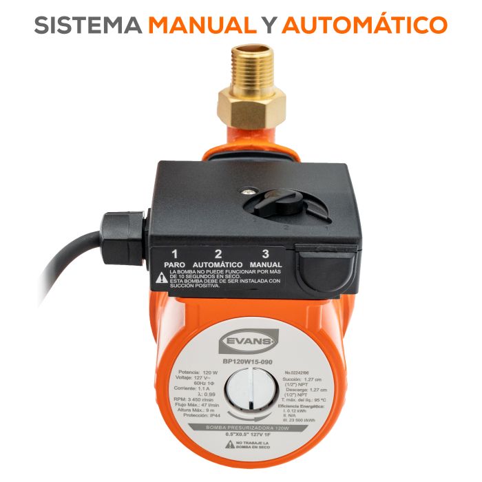 BOMBA PRESURIZADORA 120W 15-120 EVANS
