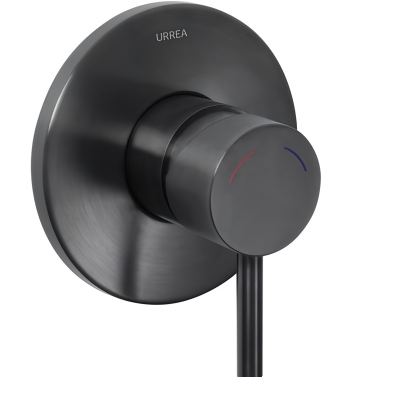 MONOMANDO PARA REGADERA Y/ O TINA SENCILLO INOX® NEGRO F-9037INOX.2 URREA