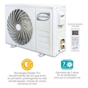 AIRE ACONDICIONADO INVERTER 1T MINISPLIT DUAL FRIO/CALIENTE 115V 17 SEER F-AC-MSI-1T11517D EVANS