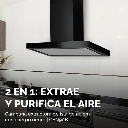 CAMPANA DE ISLA AC INOX NEGRO 90 CM F-CEN90B AVERA