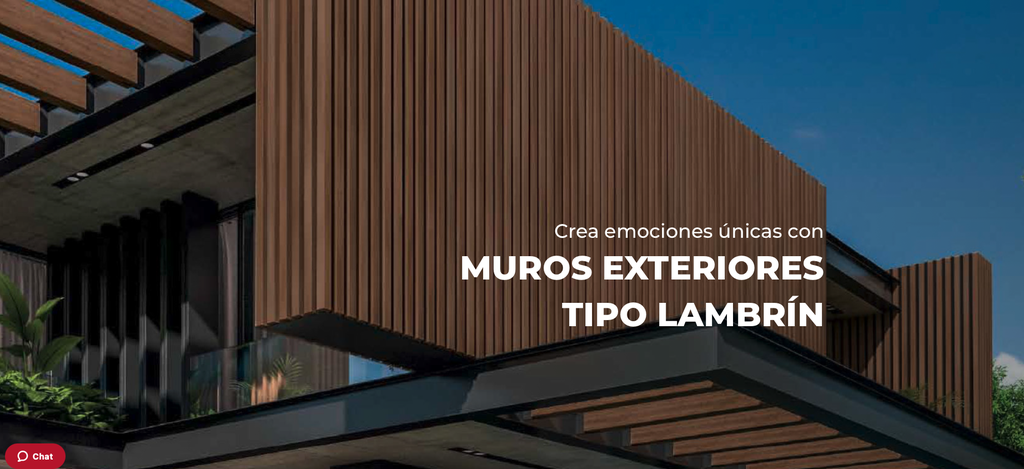 MURO EXTERIOR TIPO LAMBRIN 2850MM X 200MM, 26MM ESPESOR 2.28 M2/CAJA= 4 PZAS WPC
