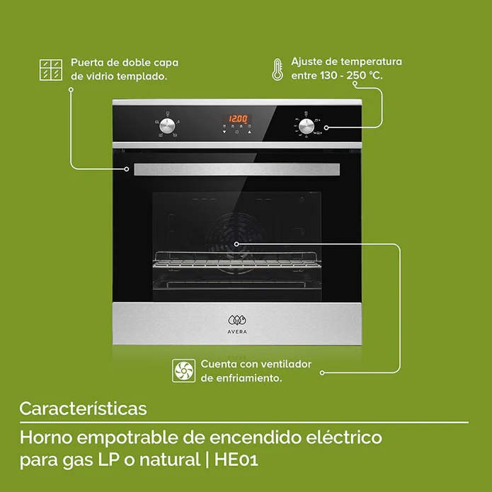 HORNO DE GAS LP F-HE01LP AVERA