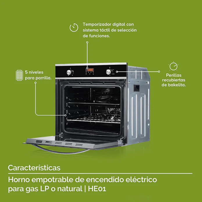 HORNO DE GAS LP F-HE01LP AVERA