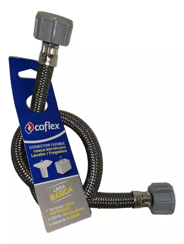 MANGUERA PARA FREGADERO VINILO GRIS 55 CM 1/2"" A.M. x 1/2"" A.M.F-CVLG-C55 COFLEX"