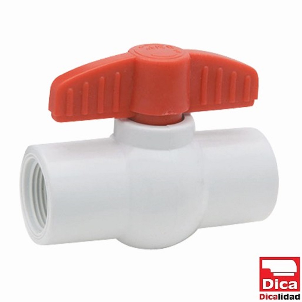 VALVULA ESFERA ROSCABLE PVC  F-4570 DICA