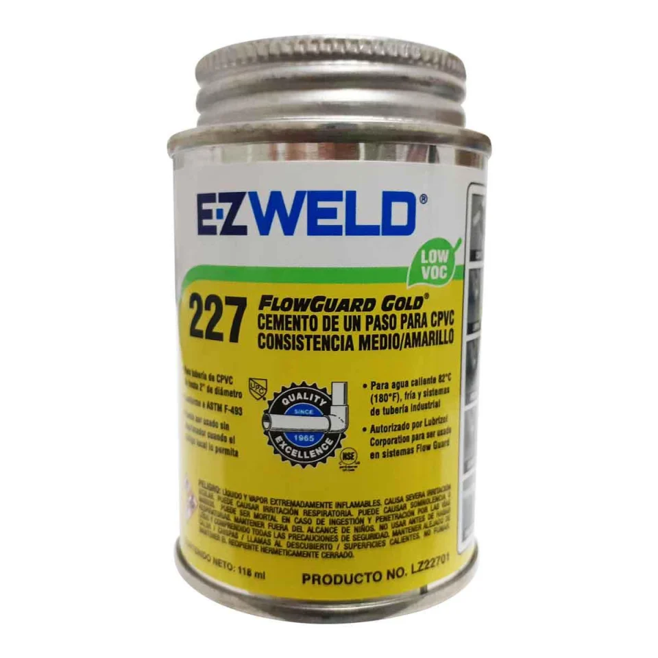 [06EZ227118] PEGAMENTO PARA CPVC EZ-227 AMARILLO EZ-WELD (118 ML (4 OZ))
