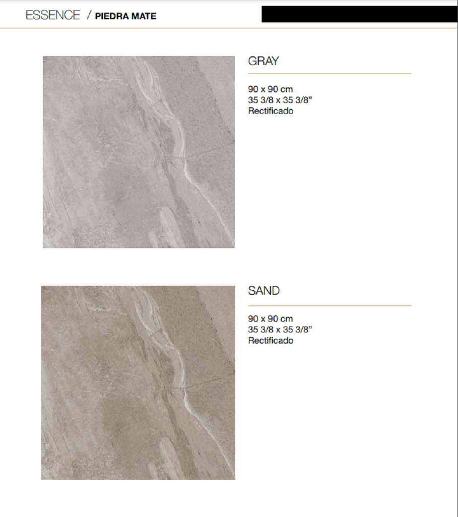 [PAESSEGREY6060] PISO ESSENCE 60X60 CM 1.44 M2/CAJA RECTIFICADO ARKO (GREY)