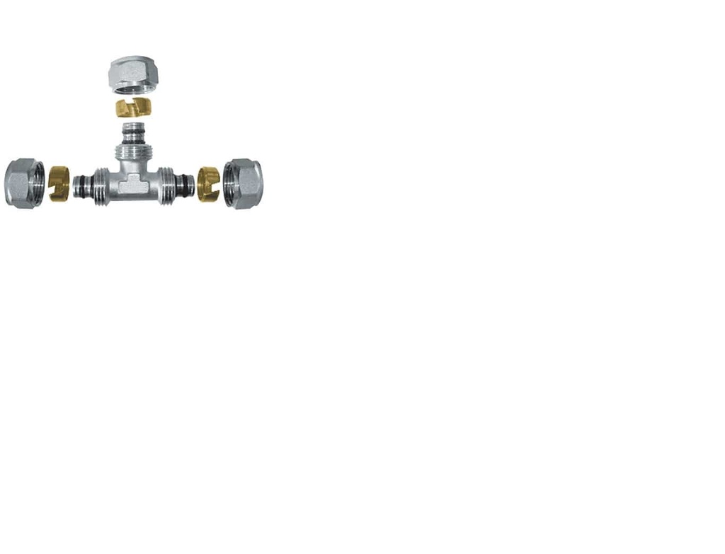 TEE LATON PARA TUBERIA DE PE-AL-PE 1/2***L