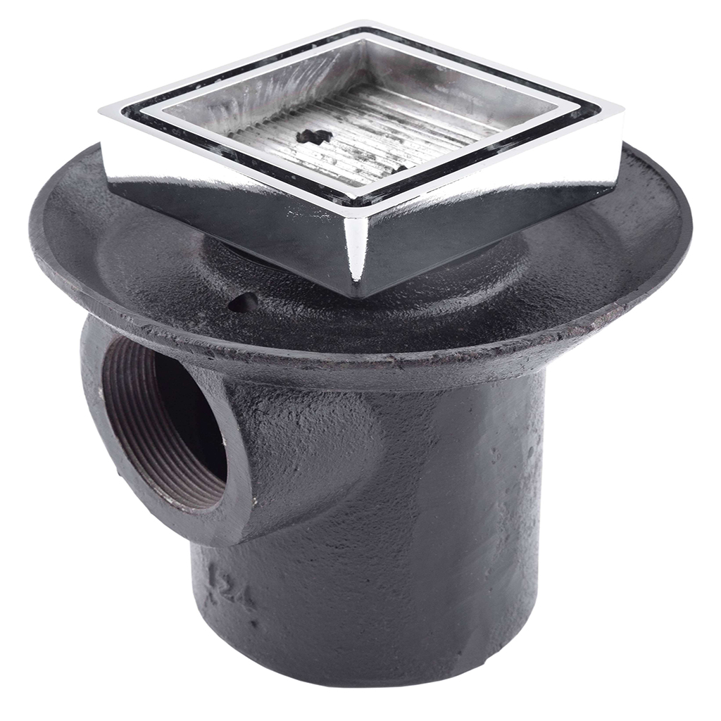 COLADERA CUADRADA DE REJILLA DE UNA BOCA PARA INSERTO CERAMICO 124RCI URREA