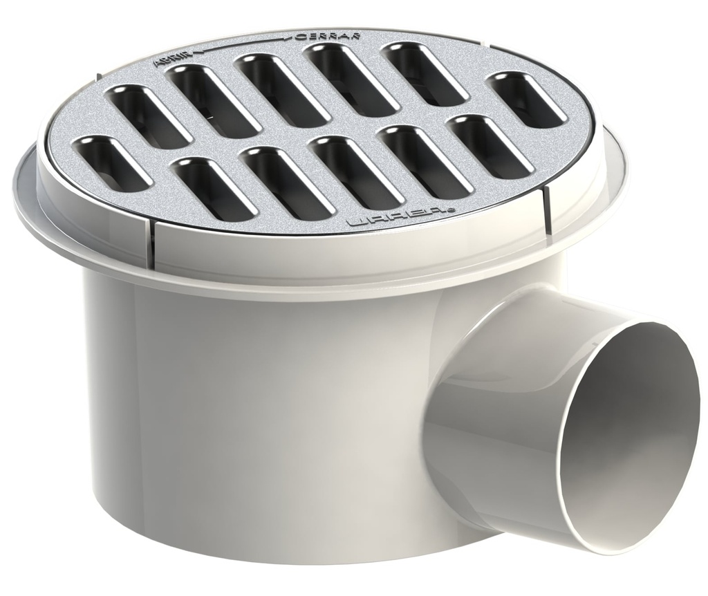 [0504F175] COLADERA REDONDA DE REJLLA SALIDA UNIVERSAL INOX 175 URREA*
