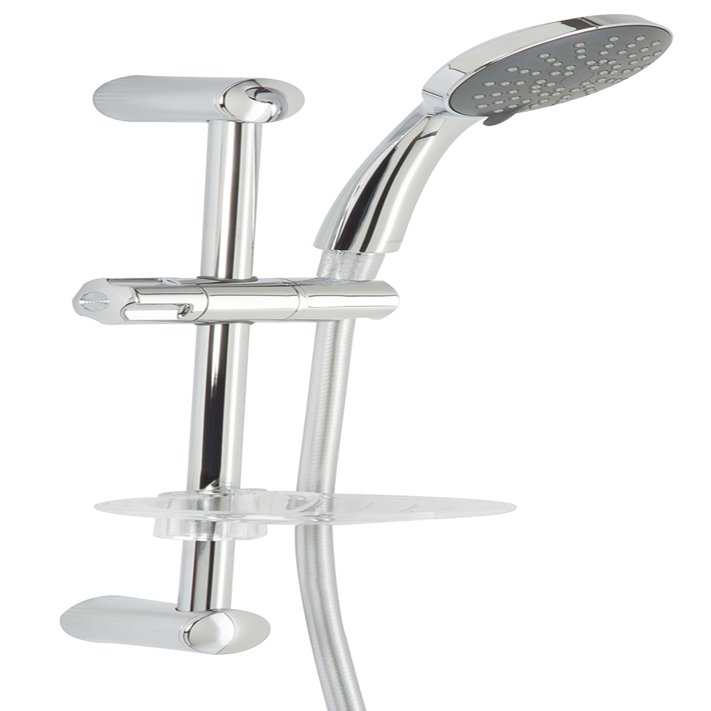 REGADERA DE TELEFONO REDONDA CON 3 FUNCIONES CROMO 2013 URREA