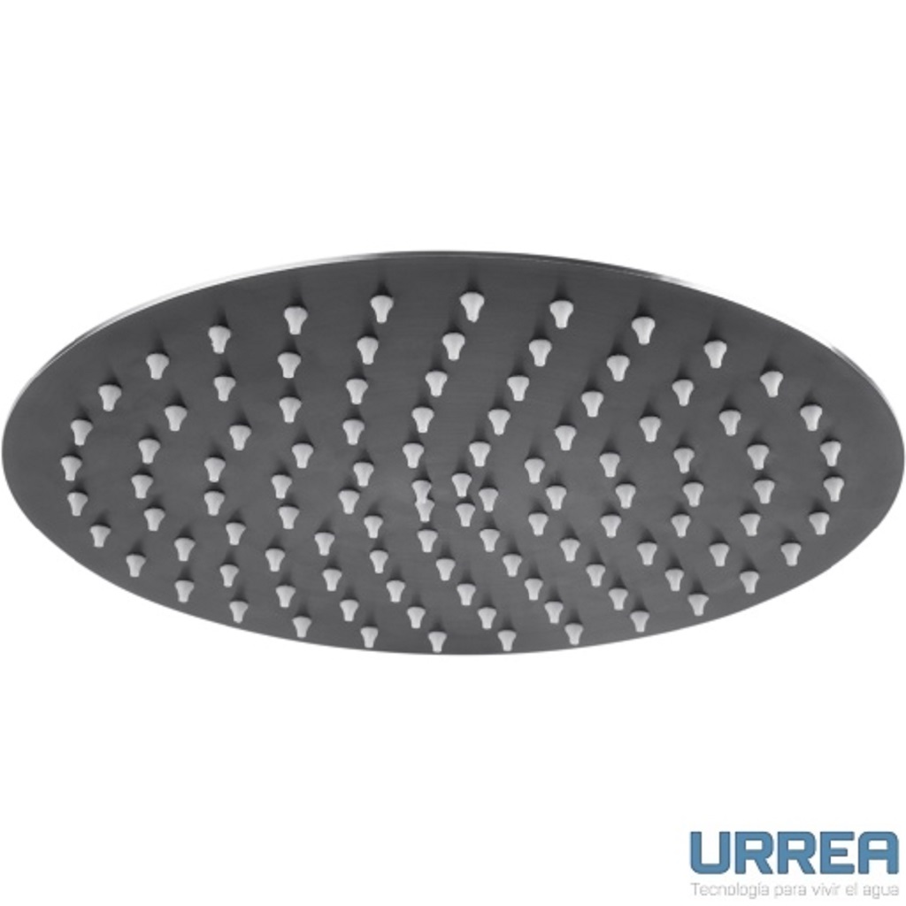 REGADERA DE PLATO REDONDA 25 CM SIN BRAZO NEGRO F-2225INOX.2 URREA